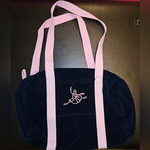 New Soft Velvety Black Dance Bag Approx 14x10"